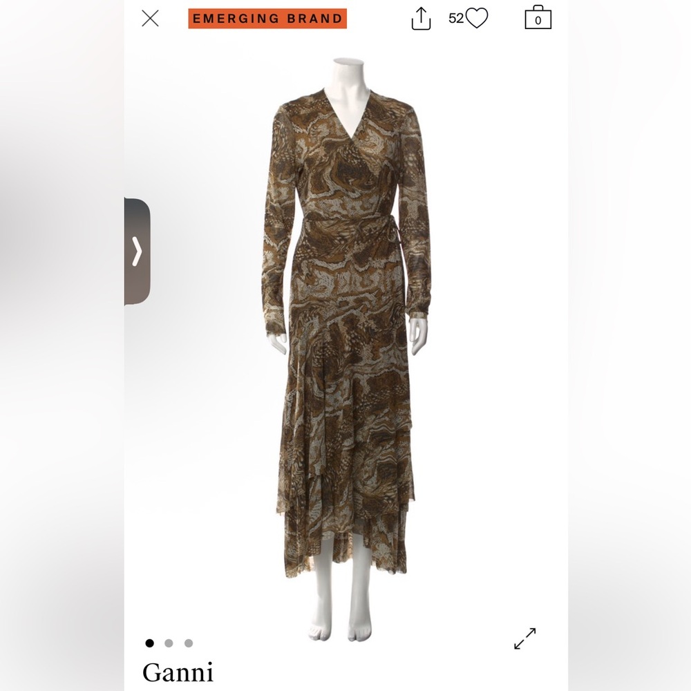 Ganni Long Sleeve Dress